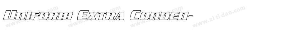 Uniform Extra Conden字体转换